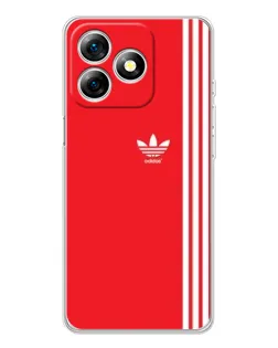 Чехол для Ulefone Note 18 Pro с картинкой «Красный минимализм Adidas»