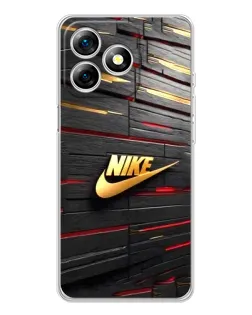 Чехол для Ulefone Note 18 Pro с картинкой «Золотой Nike на металле»