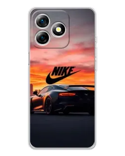 Чехол для Ulefone Note 18 Pro с картинкой «Nike и суперкар»