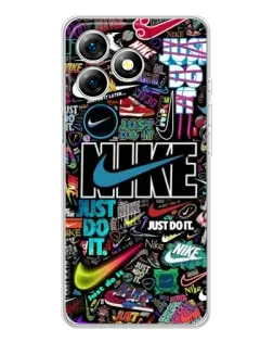 Чохол для Ulefone Note 18 Pro з картинкою «Яскравий колаж Nike»