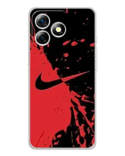 Чохол для Ulefone Note 18 Pro з картинкою «Червоні бризки Nike»