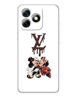 Чехол для Ulefone Note 18 Pro с картинкой «LV и Микки Маус»