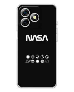 Чехол для Ulefone Note 18 Pro с картинкой «NASA — технический принт»