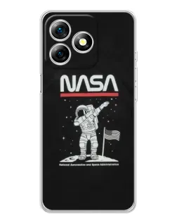 Чехол для Ulefone Note 18 Pro с картинкой «NASA — шагаем по Луне»