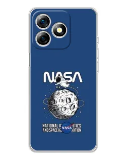Чехол для Ulefone Note 18 Pro с картинкой «NASA — лунная миссия»