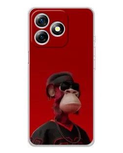 Чехол для Ulefone Note 18 Pro с картинкой «Bored Ape в красном» Чехол для Ulefone Note 18 Pro с картинкой «Bored Ape в красном»
