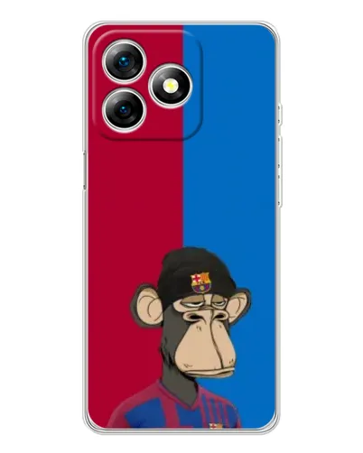 Чехол для Ulefone Note 18 Pro с картинкой «Bored Ape — фанат Барсы» Чехол для Ulefone Note 18 Pro с картинкой «Bored Ape — фанат Барсы»