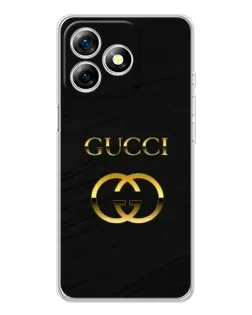 Чехол для Ulefone Note 18 Pro с картинкой «Золотой логотип Gucci»