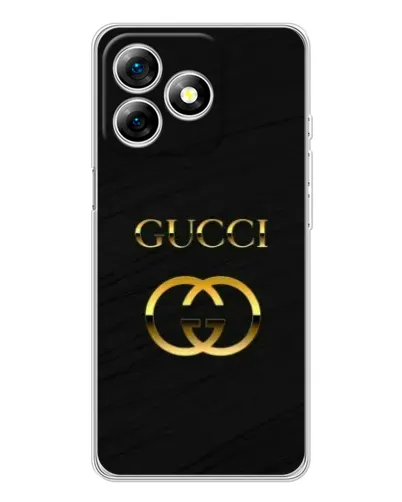 Чехол для Ulefone Note 18 Pro с картинкой «Золотой логотип Gucci»