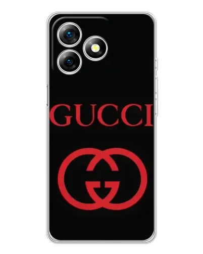 Чехол для Ulefone Note 18 Pro с картинкой «Gucci — красный логотип»