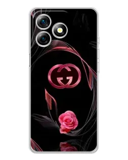 Чехол для Ulefone Note 18 Pro с картинкой «Gucci — неоновая роза»