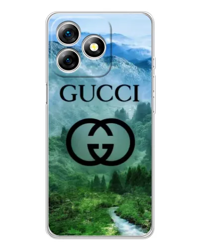 Чехол для Ulefone Note 18 Pro с картинкой «Gucci — горный пейзаж»