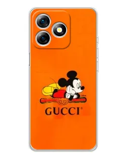 Чехол для Ulefone Note 18 Pro с картинкой «Микки Маус Gucci — оранж»