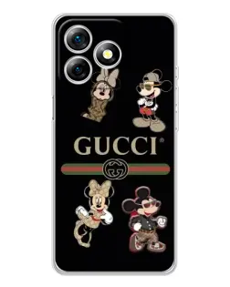 Чохол для Ulefone Note 18 Pro з картинкою «Gucci — герої Disney та монограма»