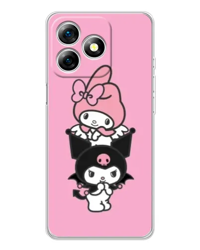 Чехол для Ulefone Note 18 Pro с картинкой «Трио My Melody и Kuromi» Чехол для Ulefone Note 18 Pro с картинкой «Трио My Melody и Kuromi»