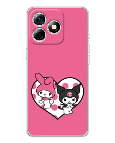 Чехол для Ulefone Note 18 Pro с картинкой «Kuromi и My Melody» Чехол для Ulefone Note 18 Pro с картинкой «Kuromi и My Melody»