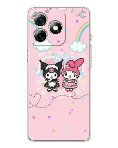 Чехол для Ulefone Note 18 Pro с картинкой «My Melody и Kuromi» Чехол для Ulefone Note 18 Pro с картинкой «My Melody и Kuromi»