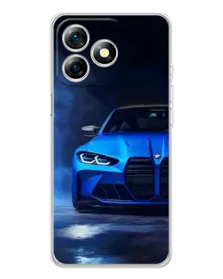 Чехол для Ulefone Note 18 Pro с картинкой «Голубая BMW M4»