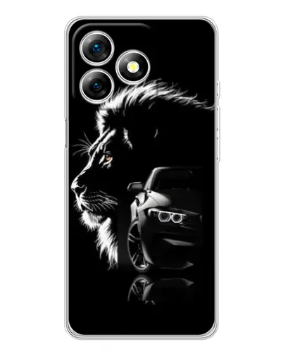 Чехол для Ulefone Note 18 Pro с картинкой «BMW и лев»
