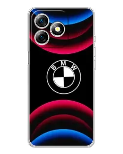 Чехол для Ulefone Note 18 Pro с картинкой «Логотип BMW и неоновые дуги»