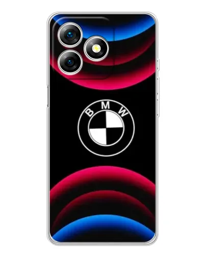 Чехол для Ulefone Note 18 Pro с картинкой «Логотип BMW и неоновые дуги»
