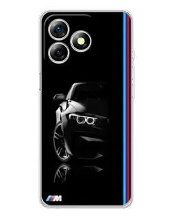 Чехол для Ulefone Note 18 Pro с картинкой «Силуэт BMW в темноте»