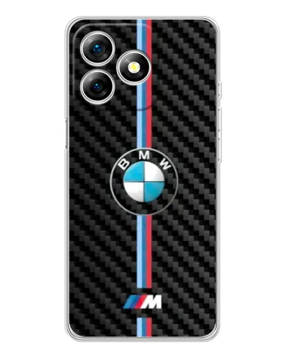 Чехол для Ulefone Note 18 Pro с картинкой «Эмблема BMW и карбон»
