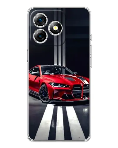 Чехол для Ulefone Note 18 Pro с картинкой «Красная BMW на дороге»