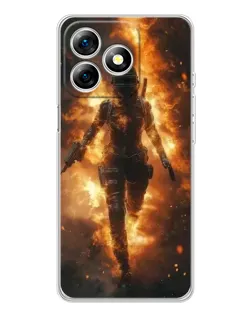 Чехол для Ulefone Note 18 Pro с картинкой «BMW — скорость в дожде»