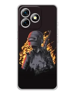 Чехол для Ulefone Note 18 Pro с картинкой «PUBG — огненный силуэт»