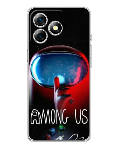 Чехол для Ulefone Note 18 Pro с картинкой «Красный импостер — макро»