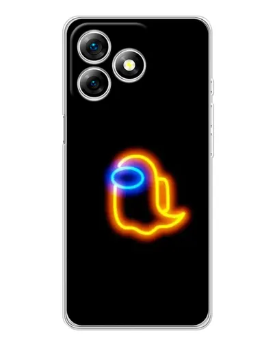 Чехол для Ulefone Note 18 Pro с картинкой «Among Us неоновое сияние»