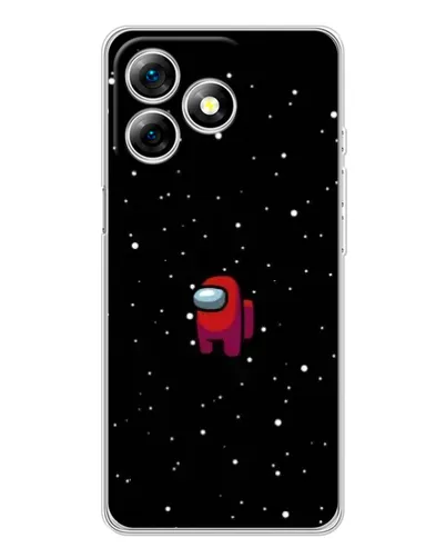 Чехол для Ulefone Note 18 Pro с картинкой «Красный Among Us»