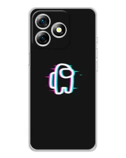 Чехол для Ulefone Note 18 Pro с картинкой «Among Us неон»