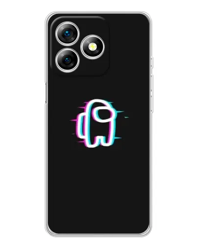 Чехол для Ulefone Note 18 Pro с картинкой «Among Us неон»