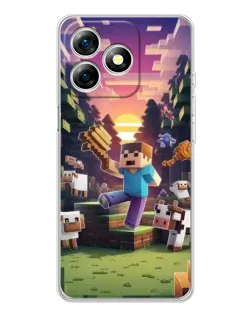 Чехол для Ulefone Note 18 Pro с картинкой «Стив на ферме» Чехол для Ulefone Note 18 Pro с картинкой «Стив на ферме»