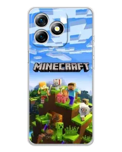 Чохол для Ulefone Note 18 Pro з картинкою «Minecraft класичний світ»