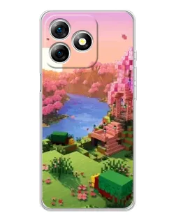 Чохол для Ulefone Note 18 Pro з картинкою «Рожеве дерево Minecraft»