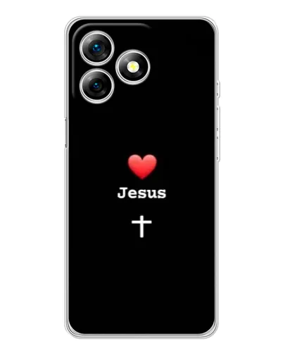 Чехол для Ulefone Note 18 Pro с картинкой «Сердце - Jesus»
