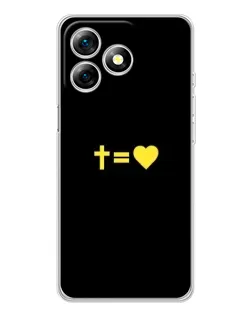Чехол для Ulefone Note 18 Pro с картинкой «Сердце и Крест»