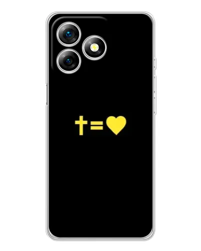 Чехол для Ulefone Note 18 Pro с картинкой «Сердце и Крест»