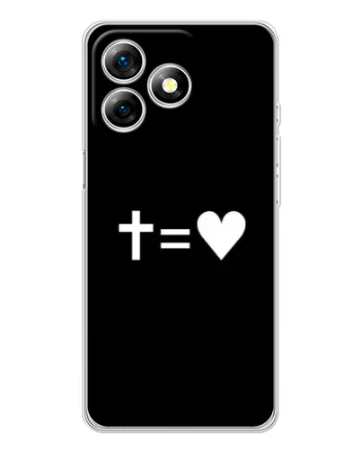 Чехол для Ulefone Note 18 Pro с картинкой «Крест и Сердце»