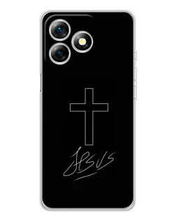 Чехол для Ulefone Note 18 Pro с картинкой «Графический крест Jesus»