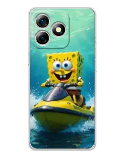 Чехол для Ulefone Note 18 Pro с картинкой «Спанч Боб на гидроцикле» Чехол для Ulefone Note 18 Pro с картинкой «Спанч Боб на гидроцикле»