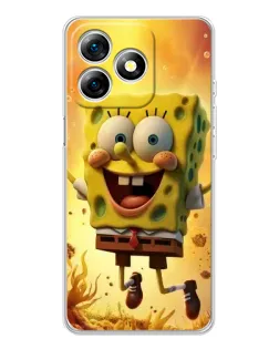 Чохол для Ulefone Note 18 Pro з картинкою «Губка Боб стрибає»