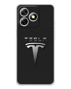 Чохол для Ulefone Note 18 Pro з картинкою «Сталевий логотип Tesla»