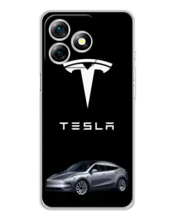 Чохол для Ulefone Note 18 Pro з картинкою «Tesla Model Y»
