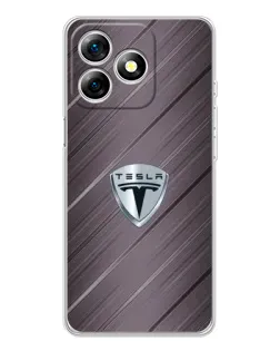 Чохол для Ulefone Note 18 Pro з картинкою «Металева текстура Tesla»
