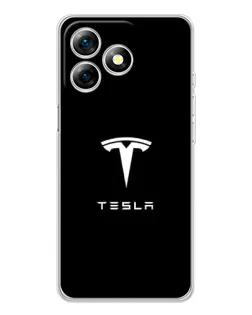 Чохол для Ulefone Note 18 Pro з картинкою «Tesla White Logo»