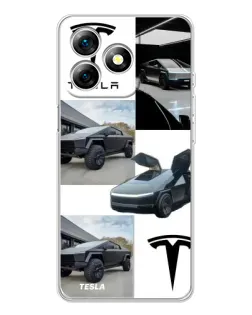 Чохол для Ulefone Note 18 Pro з картинкою «Колаж Cybertruck Tesla»